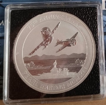 Pearl Harbor Tuvalu moneta Srebrna Perth Mint 2016