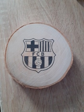 Fc Barcelona. Plaster drewna dekoracyjny ozdobny