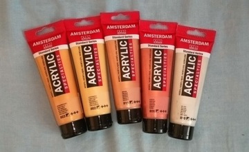 5 farb akrylowych firmy AMSTERDAM 120ml