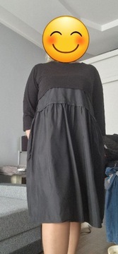 Czarna sukienka odcinana XL używana