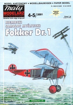 Fokker Dr.1 niemiecki samolot myśliwski MM4-5/2001