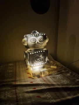Lampka nocna robot, Egmont, Belgia, handmade