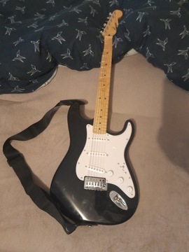 FENDER SQUIER stratocaster czarno-biały