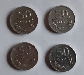 4 MONETY 50 GROSZY 1982 ,1984 1985 1986