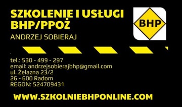 SZKOLENIA BHP ONLINE I STACJONARNIE  -CAŁA POLSKA!