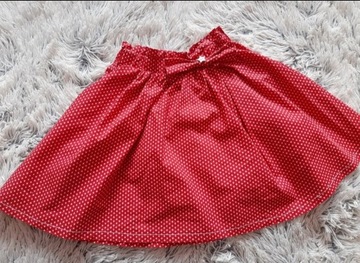 Czerwona spódniczka 116 gwiazdki handmade