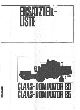 Katalog części kombajn claas Dominator 80-85