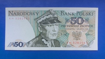 Banknot 50 zł z 1988r, Seria KH