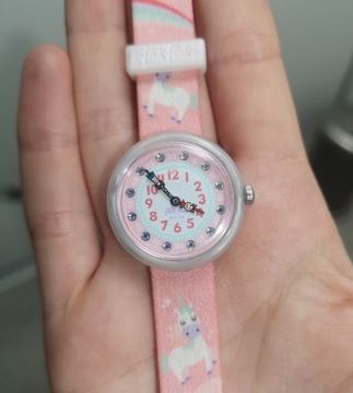 Zegarek dla dziewczynki swatch flik flak do nauki