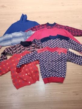 Paczka sweterków dziewczęcych rozmiar 98/104 