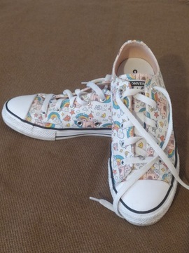 Converse tramki roz. 35 zamki, chmurki jak nowe