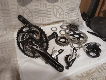 Shimano XT korba, kaseta, manetki, przerzutka, lan