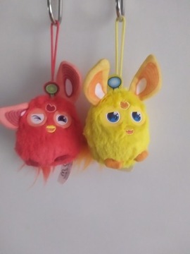 FURBY zestaw 2 maskotki żółty czerwony zawieszki