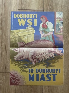 Plakat Propaganda PRL kolekcja WPROST DobrobytWsi