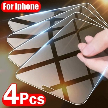 4 szt. Szkło hartowane dla iPhone 11 12 13 14 Pro 