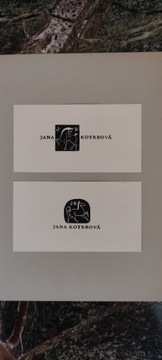 #EX03 2xExlibris Emil Kotrba dla Jany Kotrbovej