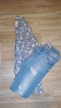 Zestaw Koszula damska GAP i jeansy Denim Co roz.38