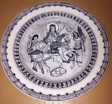 Ręcznie malowany talerz porcelanowy 
