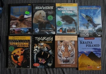 Filmy DVD kolekcja 8 filmów -naukowe
