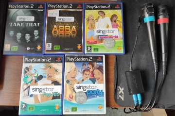 Singstar: dwa mikrofony + gry PS2