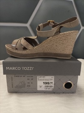 Sandały na koturnie Marco Tozzi 37