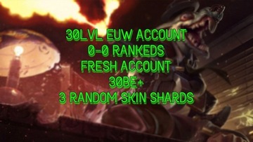 30lvl EUW FRESH ACCOUNT LEAGUE OF LEGENDS