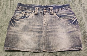 Spódnica mini krótka jeans jasny 42 damska  HM  