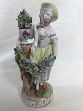 Figurka MEISSEN MIŚNIA XVIII w.1765r. KWIACIARKA