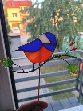Ptak  witraż dekoracja prezent 
