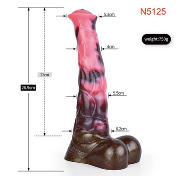 5 Koń koński penis dildo silikonowe a'la BadDragon