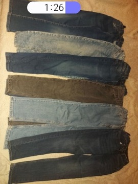 Spodnie jeansy regulowane szczupłe wąskie 