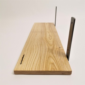 Półka jesionowa - lite drewno 80 cm 