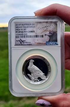 Srebrna moneta Orzeł Australijski 2016 HR NGC 1oz