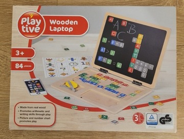 Playtive Drewniany laptop dla dzieci