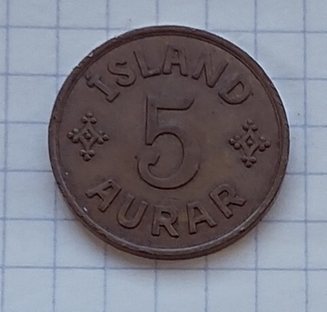 #361 Islandia 5 aurar 1942 stan!