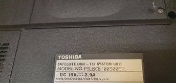 laptop Toshiba l300-17l uszkodzony