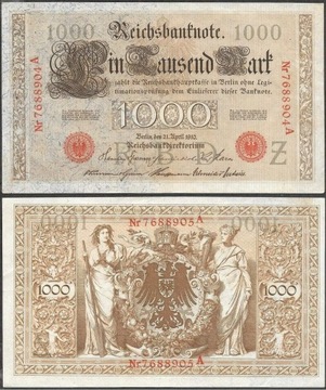Banknot Marka Niemiecka Reichsbanknote -1000 marek