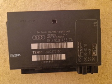 Moduł konfortu Audi A4 B7 8E0959433CA