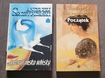 2książki " Początek "" Amerykańska whisky" A.Szczypiorski