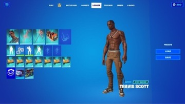 FORTNITE KONTO TRAVIS SCOOT I WIECEJ RARE