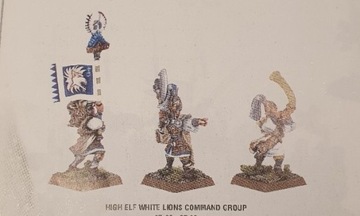 High Elf White Lions Command Group metal