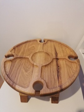 Drewniany stolik półmisek tacka kuchenna