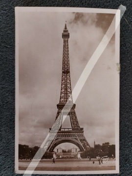 Paryż Paris Eiffel pocztówka 1940 r