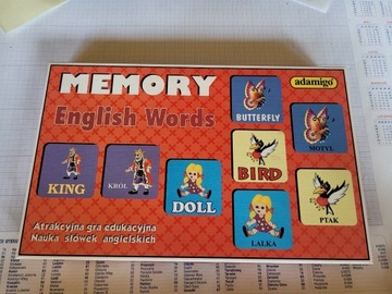 Memory English words Nauka słówek dla dzieci