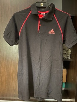 Polo Polówka Adidas Rożowo Czarna