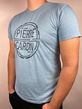 Pierre Cardin Niebieski T-shirt - Rozmiar L