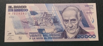 Meksyk 20000 pesos 1989 XF+/aUNC