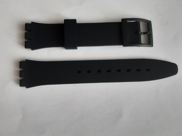 Czarny pasek zamiennik do zegarka Swatch 17 mm
