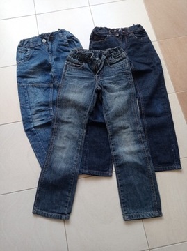  Spodnie jeans 3 pary rozmiar 134