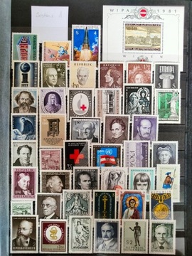 Austria - zestaw nr 1 znaczków czystych **